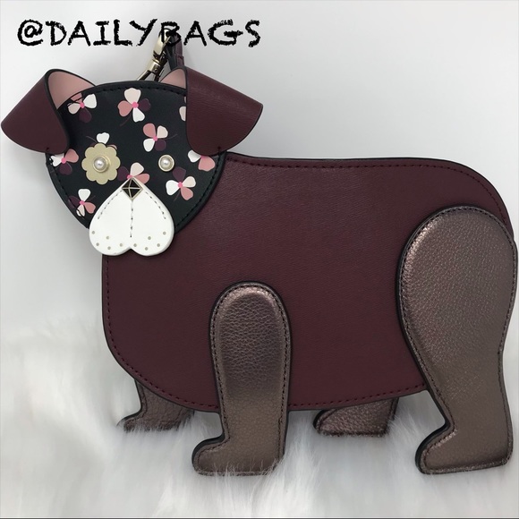 KATE SPADE DOG CROSSBODY PUP FLOWER BROWN. - Picture 4 of 8